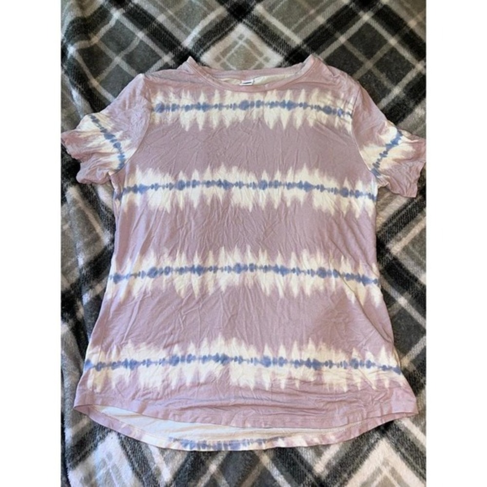 Old Navy Tie Dye Tshirt Purple Blue White Luxe Small h2
